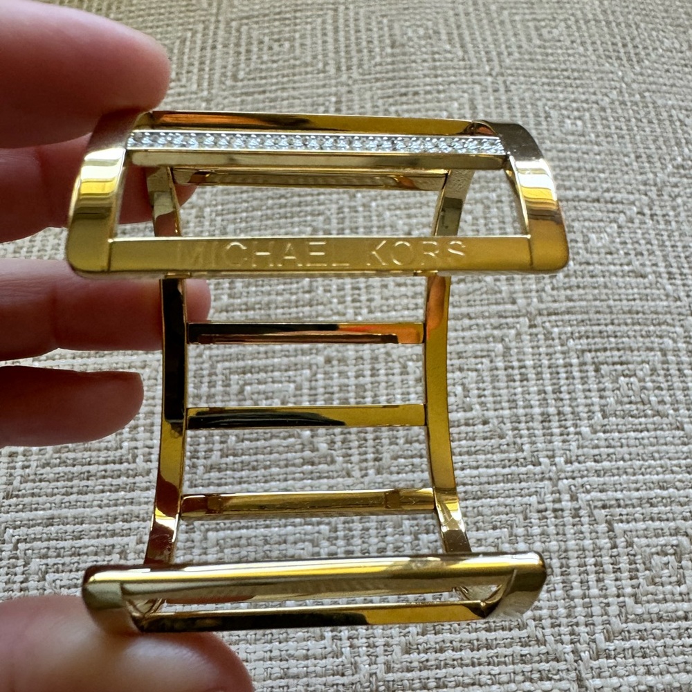Michael Kors Gold and Diamond Cuff Bracelet - Picture 3 of 8